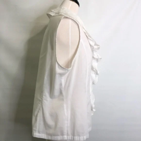 Jones New York XL sleeveless ruffle shirt EUC - Picture 4 of 8